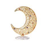 عصفور كريستال هلال ذهبي بقاعدة شفاف16/6/19